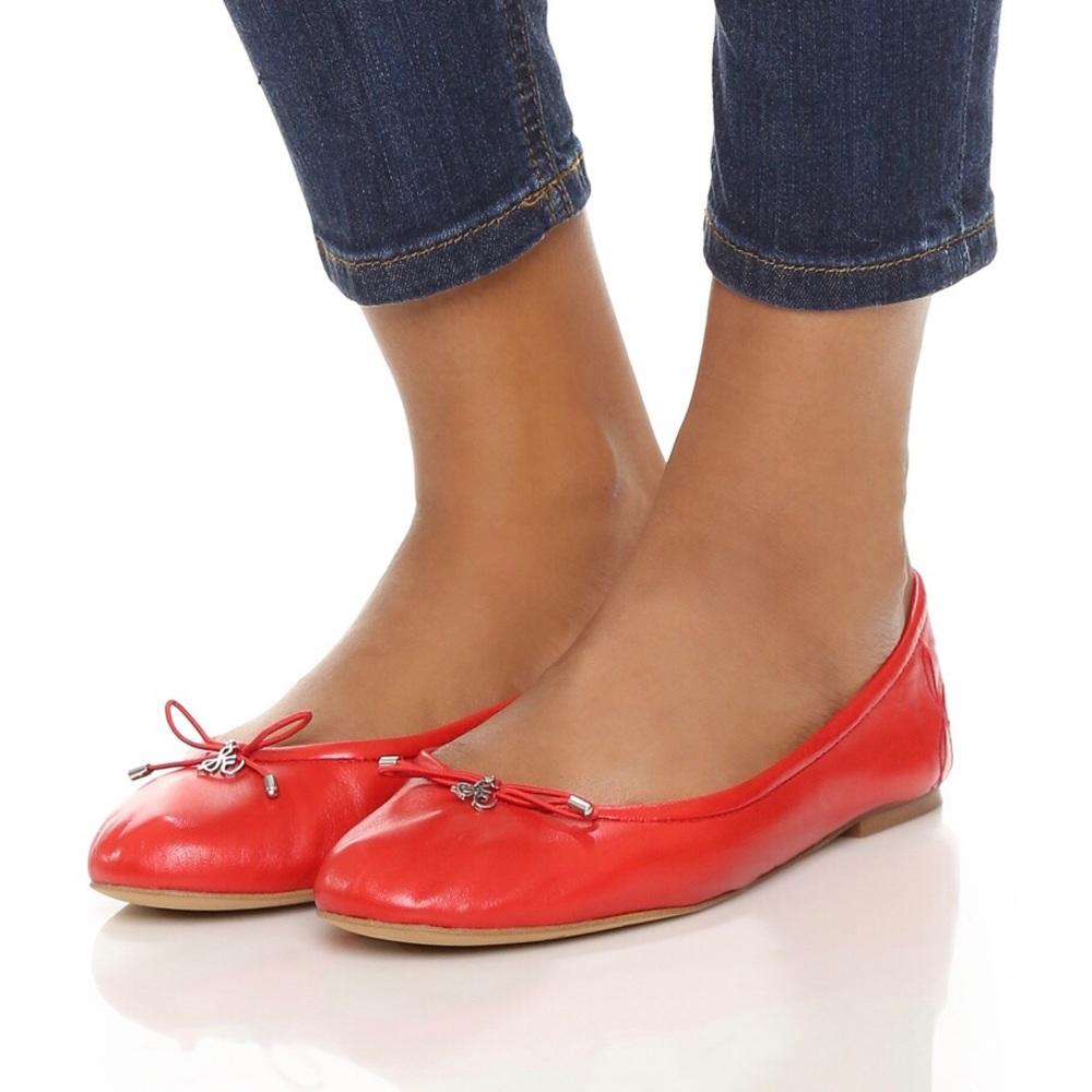 Sam Edelman Felicia Red Ballet Flats 🎄
